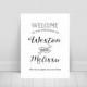 Wedding Welcome Sign, Welcome to our wedding,  printable wedding sign, choose your size