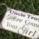 Ring bearer sign, wedding sign....just message me if you would like to see this in another color