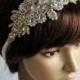 Glamour  Rhinestone Headband, Bridal Headband, Wedding Headpiece, Fascinator, Ribbon tie on Bridal Headband,wedding bridesmaid headband