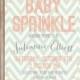Peach and Mint Baby Sprinkle Baby Shower Invitation Bridal Shower Printable or Printed Cards