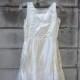 White Slip Vintage 1950s Crinoline Kid's Girls 12 Off Cream Satin Dress