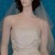 Pencil edged Two Tier Fingertip center gathered bridal veil