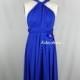 Bridesmaid Dress Infinity Dress Royal Blue Knee Length Wrap Convertible Dress Wedding Dress