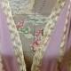 Vintage Violet   Lace  Edged Lingerie Set /  ( SZ S to M ) Gown & Robe /  Mid Century / Lingerie  / Gown Set / Bridal Gown
