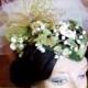 1950 Bridal Veil Wedding Veil Hat Fascinator Vintage Flowers Veil Bridesmaid Headdress