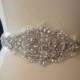 ON SALE Bridal Sash - Wedding Dress Sash Belt - Crystal Rhinestone and Pearl Wedding Sash - Ivory Rhinestone Bridal Sash
