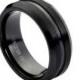 Tungsten wedding band  " FREE ENGRAVING ", MMDTR211 8mm,Black tungsten ring, Tungsten Carbide engagement ring