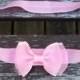 Pink Satin Headband with Bow - Baby, Infant, Child