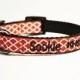 Personalized - Red Moroccan Dog Collar - Made to order