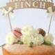 Rustic Paper Wedding Cake Toppers