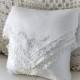 Ring Bearer Pillow / Vintage Wedding/ Decorative Pillow/ Baby Christening Gift/ Small Pillow / Lace Pillow/ Heirloom Pillow