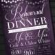 Elegant Lantern Lights Purple Rehearsal Dinner Invitation, Engagement Party Invite Wedding