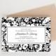 Black and White Floral Save The Date, Wedding Announcement or Bridal Shower