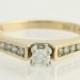 Diamond Engagement Ring - 14k Yellow & White Gold Natural .24ctw F5538