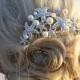 Starfish ivory pearl bridal hair accessories comb, beach wedding hair comb, crystal rhinestone hair comb hair comb wedding headpieces