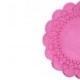 Raspberry Pink Lace Paper Doilies 