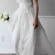 Custom made Simple Boho White Lace Wedding Dress great for Beach Wedding