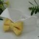 Yellow Satin Dog Bow Tie on Wingtip Tuxedo Dog Collar~Dog Tuxedo~~Best Man~Dog Wedding Collar~Ring Bearer~Dog Bowtie~Free Shipping Within US