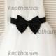 Ivory Lace Tulle Flower Girl Dress Keyhole Back/Black Bow Sash Children Toddler Party Dress for Wedding Junior Bridesmaid Dress