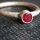 Dainty ruby ring / made to order ruby ring / ruby stacking ring / July birthstone jewelry / natural ruby ring / ruby engagement ring