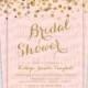 Bridal Shower Invitation, Blush and Gold, Mint and Gold, Ivory and Gold Bridal Shower Invitation, Gold Glitter Bridal Shower Invitation