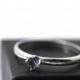 Tanzanite Ring, Violet Gemstone Ring, Simple Engagement Ring, 3mm Gemstone Ring