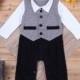 Fashionable Black and White Baby Boy Formal Wear for Indian Toddlers
