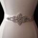 ON SALE Bridal Sash - Wedding Dress Sash Belt- Ivory Rhinestone Crystal Wedding Sash - Ivory Rhinestone Bridal Sash