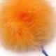 SALE - 1 - Light Orange - Marabou - Ostrich Feather - Pom Pom - Poof - Millinery Feather - Bouquet Pick