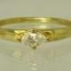Diamond Engagement 14 Karat gold ring,  engagement ring, Recycled gold, Wedding Band, Woman Wedding Band. Made To Order  ring