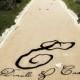50ft Lace Burlap Wedding Aisle Runner with Custom Monogram Initials w/ Non-Slip Backing- Natural Burlap-Rustic Wedding-County Wedding