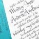 NEW Maria Black Script Wedding Invitation Sample - Hand Lettering Script Calligraphy Wedding Invitation