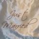 Just Married Sign Banner Wedding Ceremony Banner Decoration Ring Bearer Flower Girl Sign Fabric