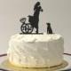 ADD YOUR DOG Personalized Wedding Cake Topper with Your Initials Silhouette Cake Topper Bride + Groom + Pet Dog Monogram