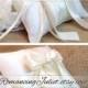 Romantic Satin Ring Bearer Pillow...You Choose the Colors...SET OF 2...shown in ivory/ivory