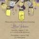Bridal Shower Invitation - Sunflower Mason Jar Bridal Shower Invite - Yellow Purple Mason Jar Sunflower Wedding Shower -1257 PRINTABLE
