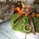Autumn Birch bark and moss ring bearer pillow for your rustic, woodland, nature fall wedding.
