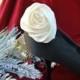 Satin Rose Shoe Clip, Bridal Wedding Accessories, 1 Pair