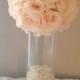 Premium soft silk Peach Blush flower ball, WEDDING CENTERPIECE, wedding pomander kissing ball, flower girl 7" 8" 10" 12 14" 16" 18"