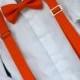 Burnt Orange Solid Texas Longhorns Bowtie & Suspender Set - Baby / Toddler / Child