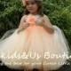 Flower Girl Dress Peach Tutu-  Peach  Knee Length Tutu Dress-Toddler, Baby, Girls, Weddings, Birthdays