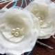 Ivory wedding bridal flower hair clips (set of 2), bridal hairpiece, bridal hair accessory, wedding hair accessories, wedding hair flower