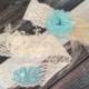 MONOGRAMMED LACE GARTER / bridal garter/ lace garter / toss garter / Something Blue wedding garter / vintage / Shabby Chic