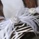 Ostrich feathers and rhinestones shoe clips - party or wedding