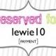 lewie10: Payment for Custom Watercolor Stripe Wedding Invitations