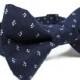 Designer Dog Collar and bowtie  - navy blue and white for Kerry