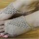 rhinestone Barefoot sandals silver wedding shoes bridal bridesmaid beach wedding Shoe foot Jewelry footless sandles S6
