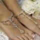 Barefoot sandals- beach wedding rhinestone SOMETHING BLUE 