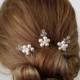 Bridal Flower Hair Pin, JASMINE Hair Pins, Wedding Hair Accessories, Bridal Head Piece, Pearl amd Flower  hair Pin, Pearl Wedding Hair Pin