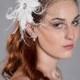 Limited time sale for Birdcage veil 9" or 12" plus Feather Fascinator